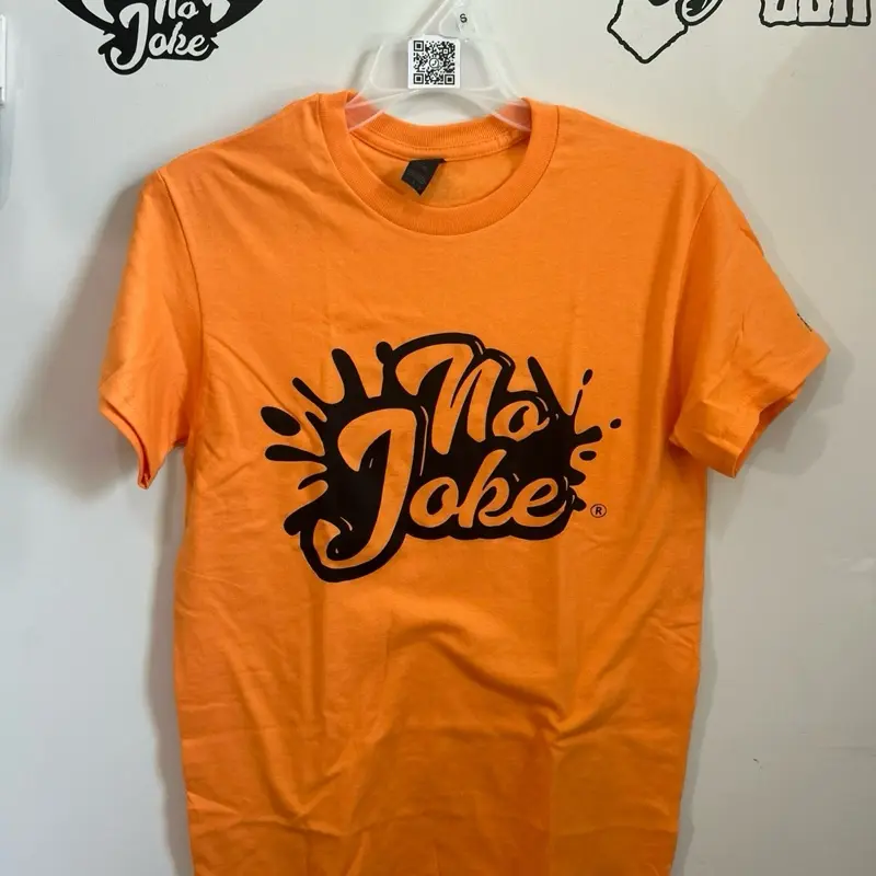 No Joke Splash Tee — Orange
