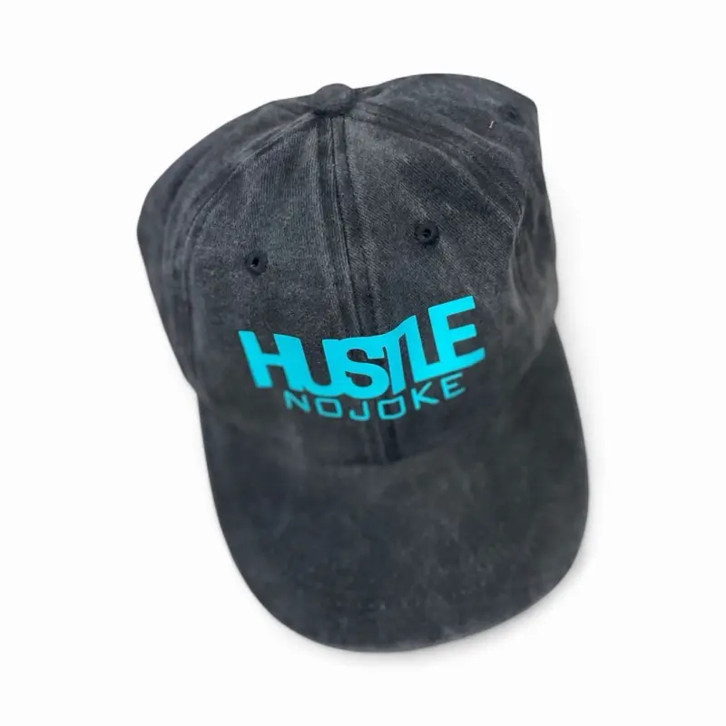 Hustle Washed Cap — Charcoal