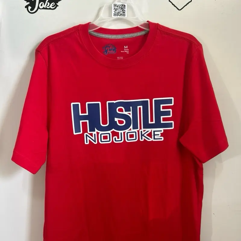 Hustle Block Tee — Red